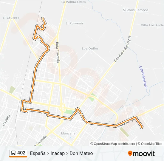 402 Bus Line Map