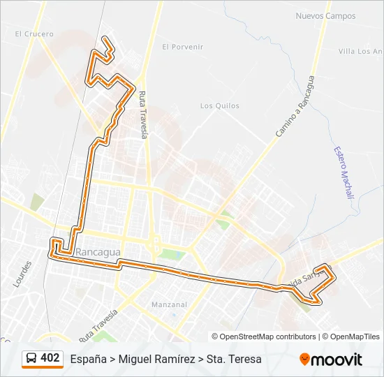 402 Bus Line Map