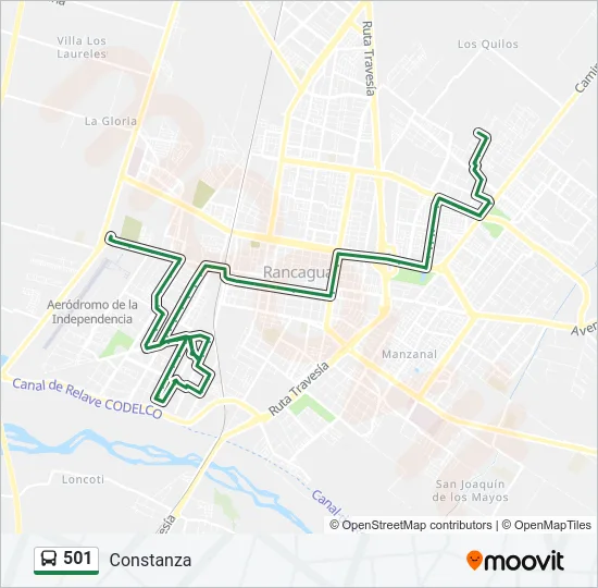 501 Bus Line Map