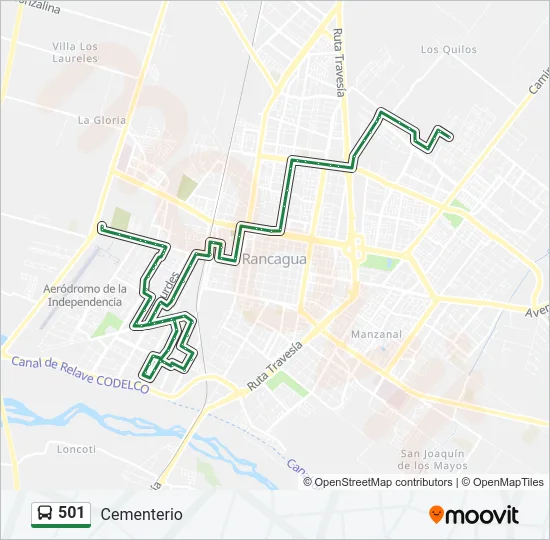 501 Bus Line Map