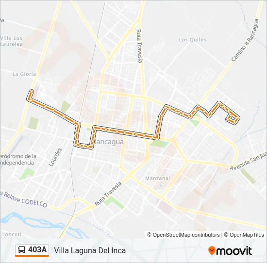 403A Bus Line Map
