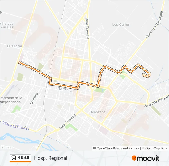 403A Bus Line Map