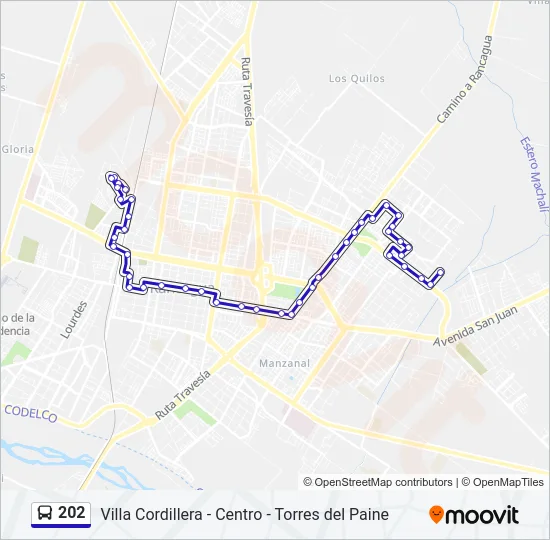 202 Bus Line Map