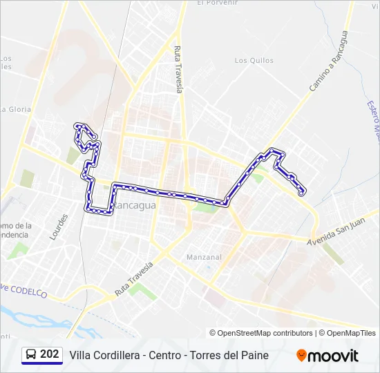202 Bus Line Map