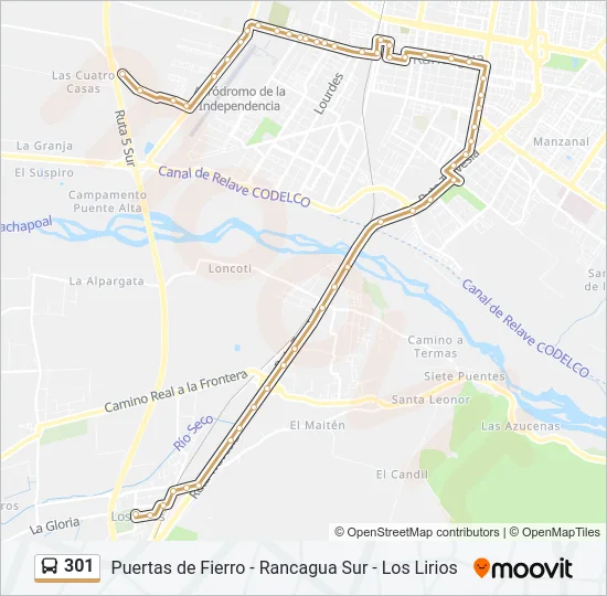 301 Bus Line Map