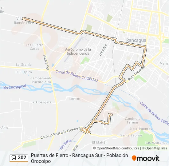 302 Bus Line Map