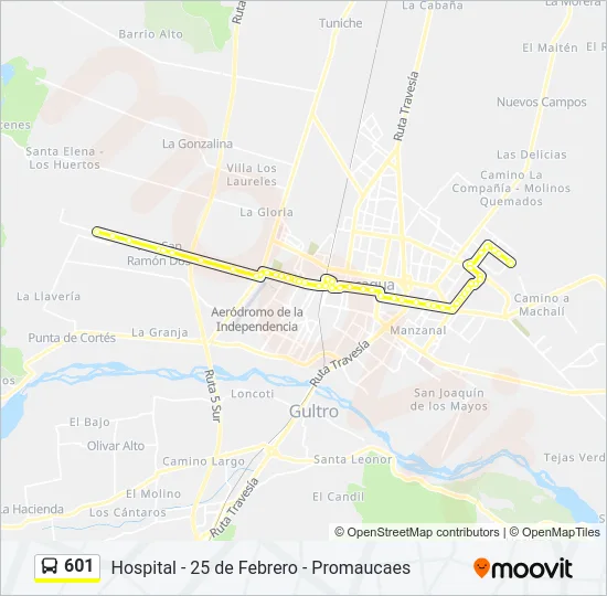 601 Bus Line Map
