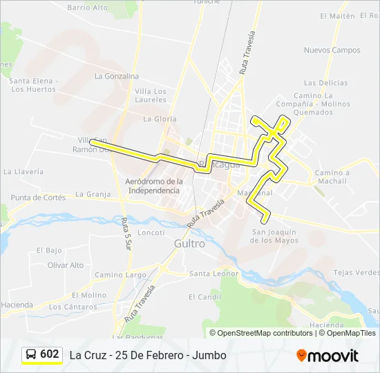 602 Bus Line Map