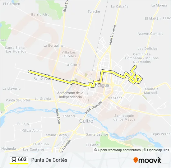 603 Bus Line Map