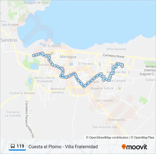 119 Bus Line Map