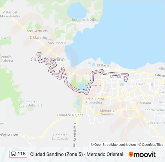 115 Bus Line Map