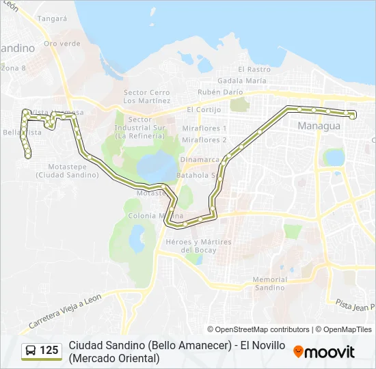 125 Bus Line Map