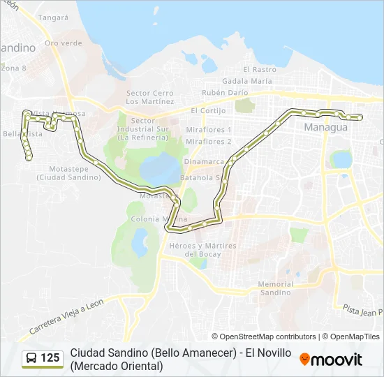 125 Bus Line Map
