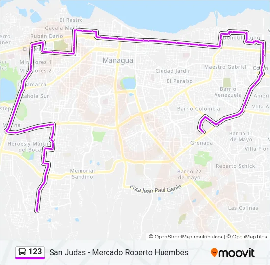123 Bus Line Map