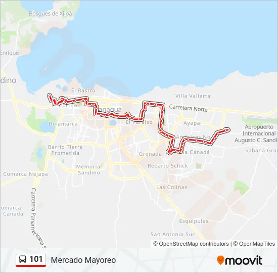 101 Bus Line Map