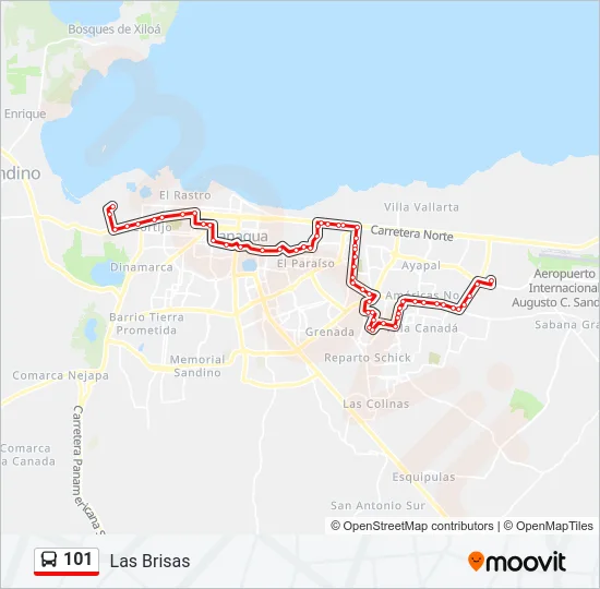 101 Bus Line Map