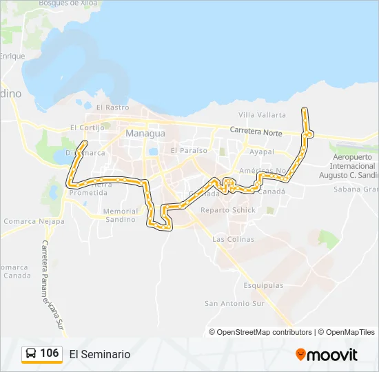 106 Bus Line Map