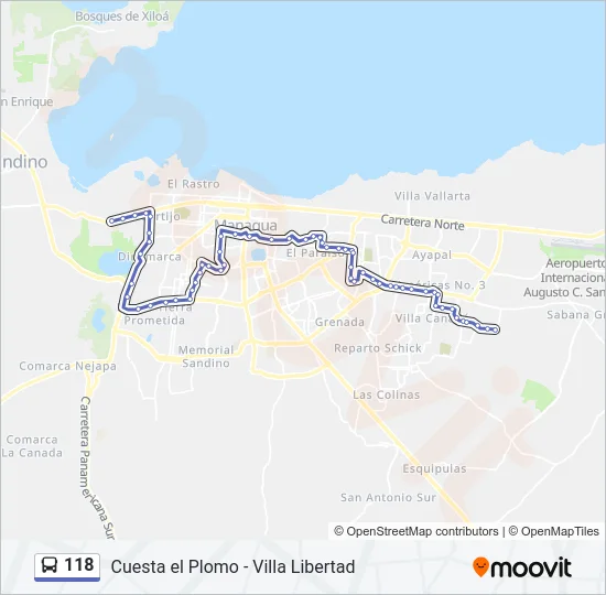 118 Bus Line Map