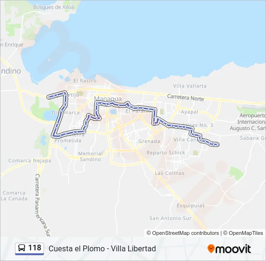 118 Bus Line Map