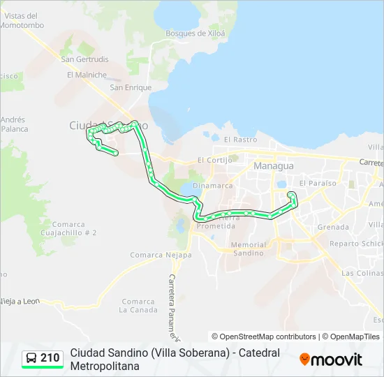 210 Bus Line Map