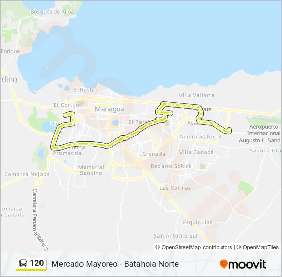 120 Bus Line Map