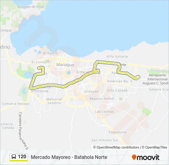 120 Bus Line Map