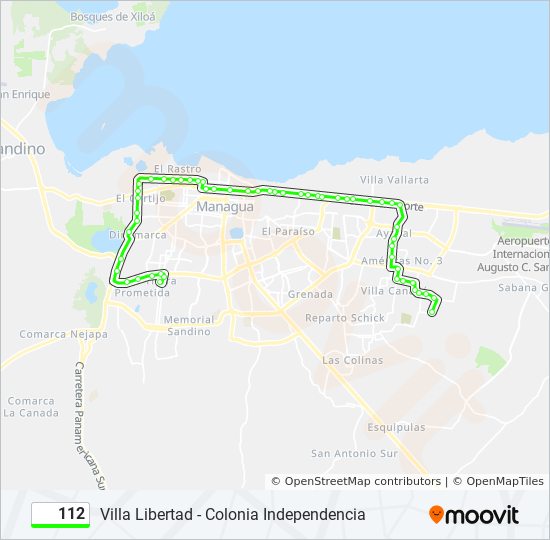 Mapa de 112 de autobús