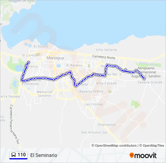 110 Bus Line Map