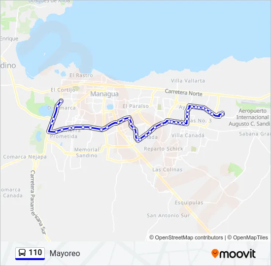 110 Bus Line Map