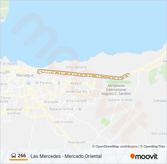 266 Bus Line Map
