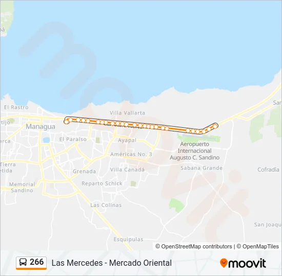 266 Bus Line Map