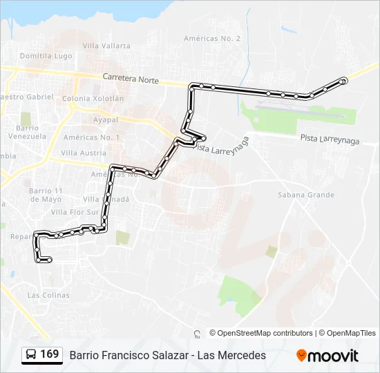 169 Bus Line Map