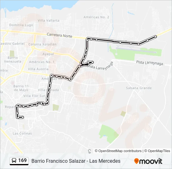 169 Bus Line Map