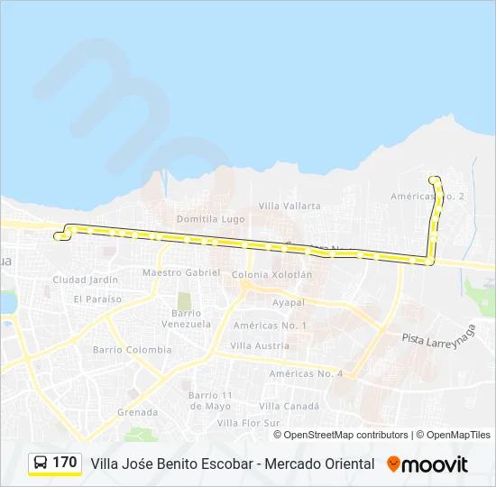 170 Bus Line Map