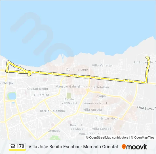 170 Bus Line Map