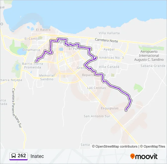 262 Bus Line Map