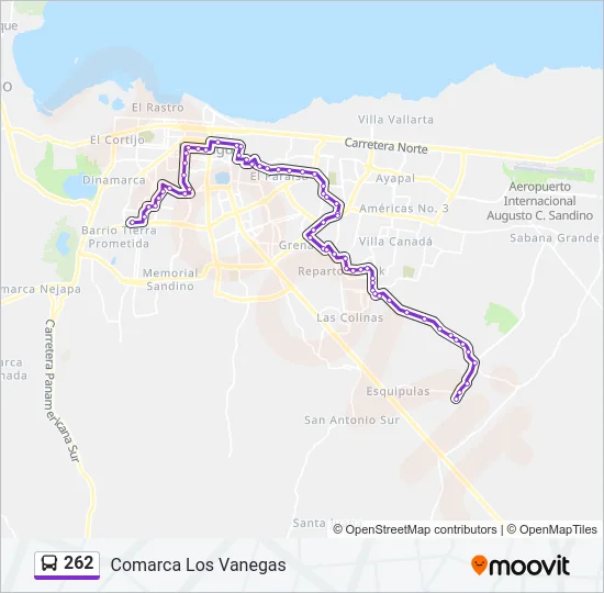 262 Bus Line Map