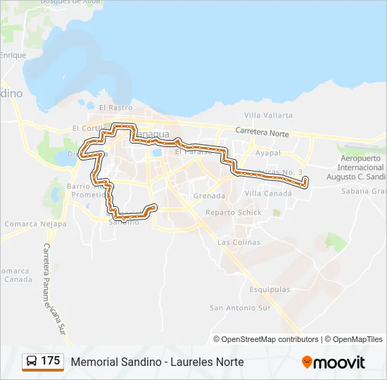 175 Bus Line Map