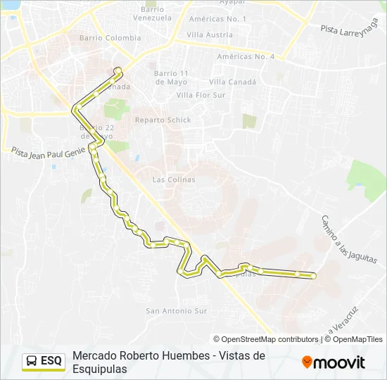 ESQ Bus Line Map