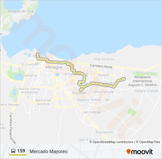 Mapa de 159 de autobús