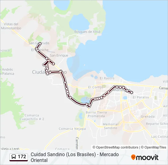 172 Bus Line Map