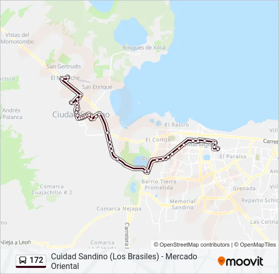 172 Bus Line Map