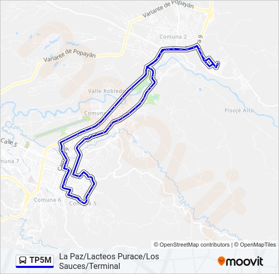 TP5M Bus Line Map
