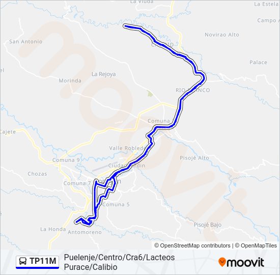 TP11M Bus Line Map