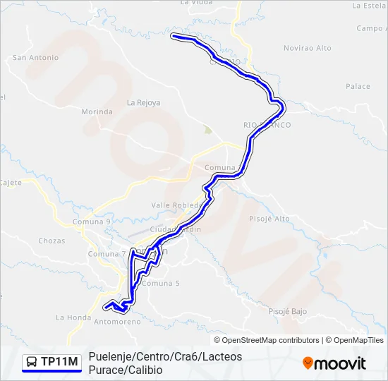 TP11M Bus Line Map