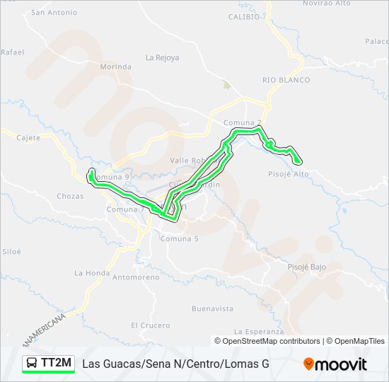 TT2M Bus Line Map