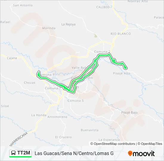 TT2M Bus Line Map