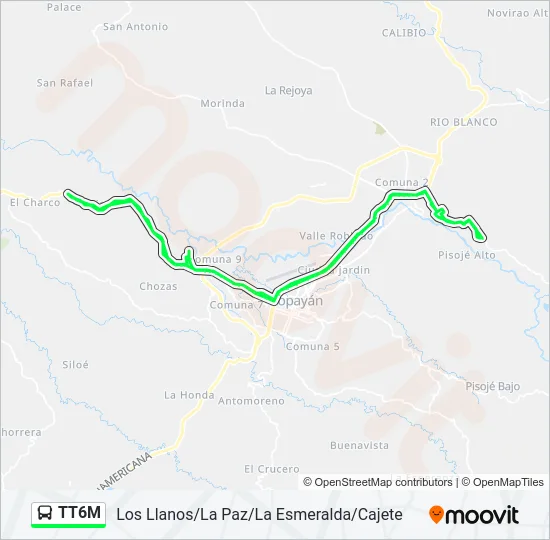 TT6M Bus Line Map