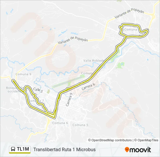 TL1M Bus Line Map