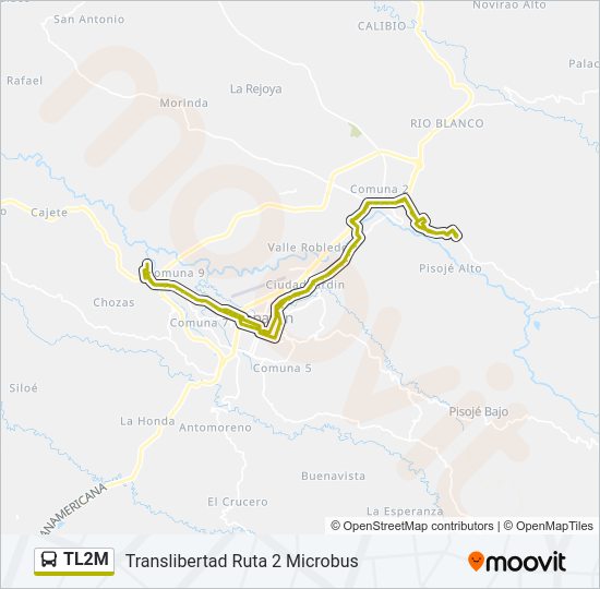 TL2M Bus Line Map